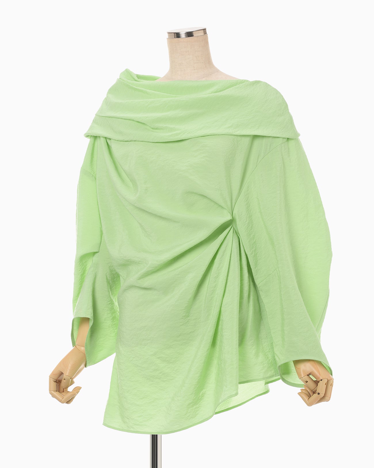 Volume Drape Shirt - light green