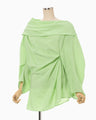 Volume Drape Shirt - light green