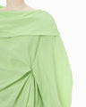 Volume Drape Shirt - light green