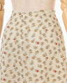 Floral Jacquard A-Line Skirt - ecru