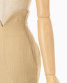 Grain Finish Asymmetric Skirt - beige