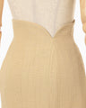 Grain Finish Asymmetric Skirt - beige