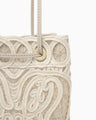 Cording Embroidery Bucket Bag - beige