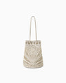 Cording Embroidery Bucket Bag - beige