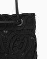 Cording Embroidery Bucket Bag - black