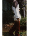 Drip Glaze Pattern Mohair Knitted Cardigan - brown