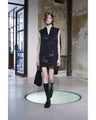 Nature Pattern Jacquard Dress - black