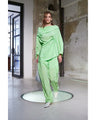 Volume Drape Shirt - light green