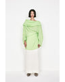 Volume Drape Shirt - light green