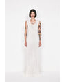 Woman Figure Knitted Dress - white