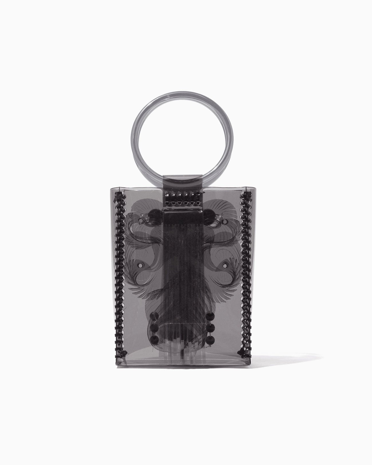 Transparent Sculptural Mini Handbag - black - Mame Kurogouchi