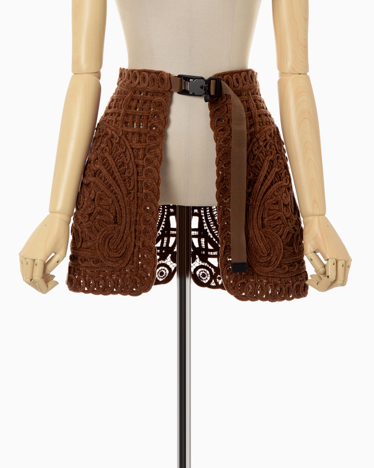 Cord Embroidery Wrapped Skirt - brown - Mame Kurogouchi