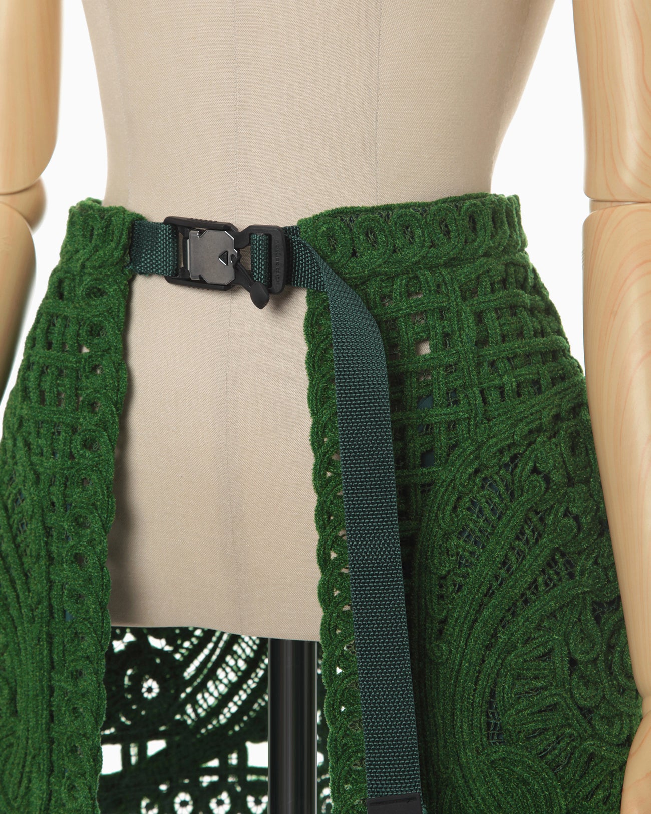 Cord Embroidery Wrapped Skirt - green - Mame Kurogouchi