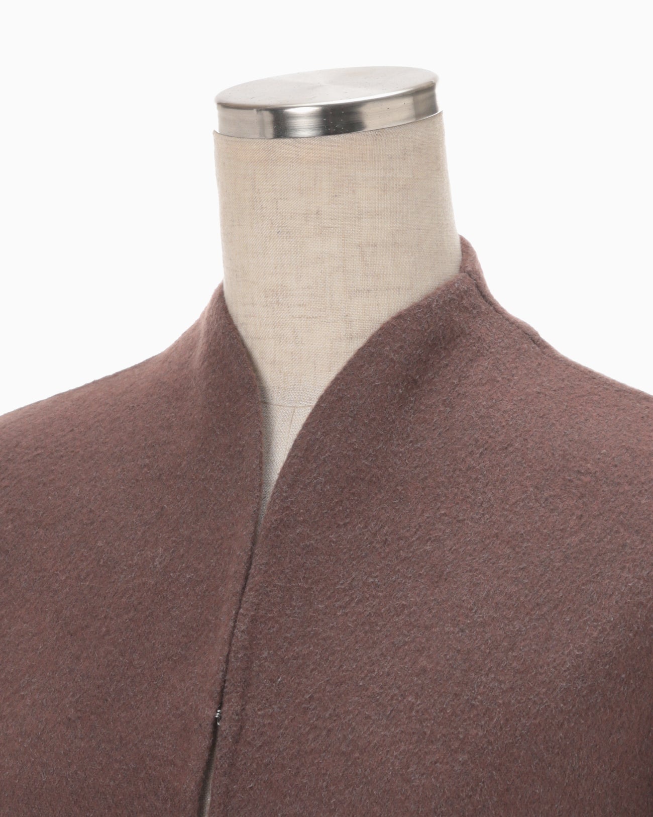 Silk Cashmere Reversible Sewing Coat - brown - Mame Kurogouchi