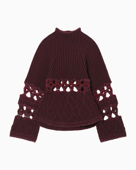 トップ Mame knit Cable 2023fw Kuroguchi ニット/セーター