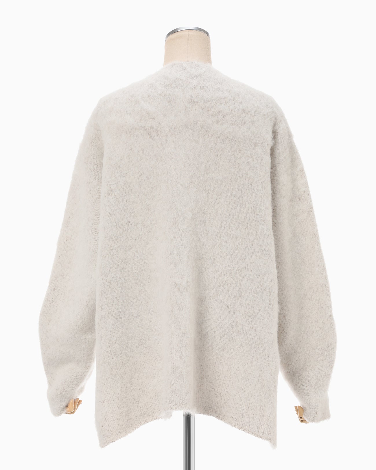 Brused Alpaca Knitted Top - beige - Mame Kurogouchi