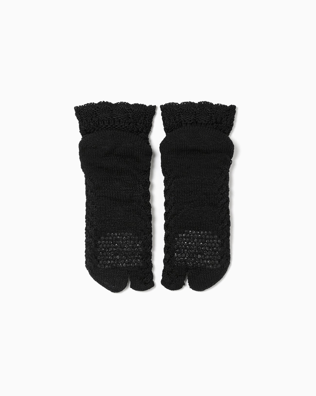 Knitted Tabi Socks - black - Mame Kurogouchi