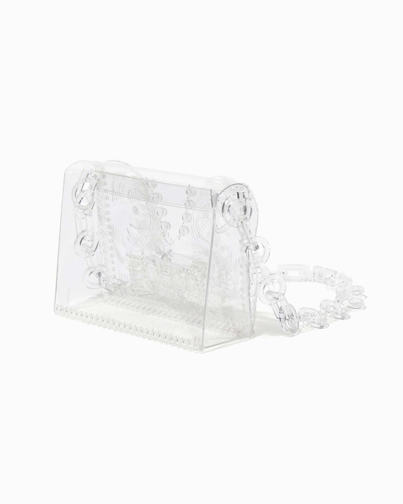 Transparent Sculptural Mini Chain Bag - clear - Mame Kurogouchi