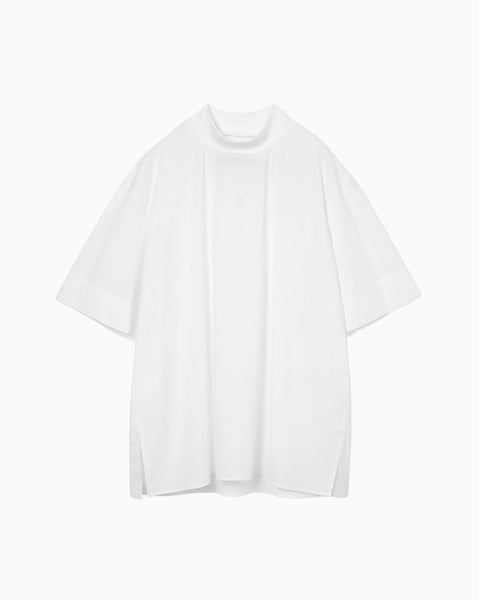 thmk Ribbed High Neck T-Shirt - white