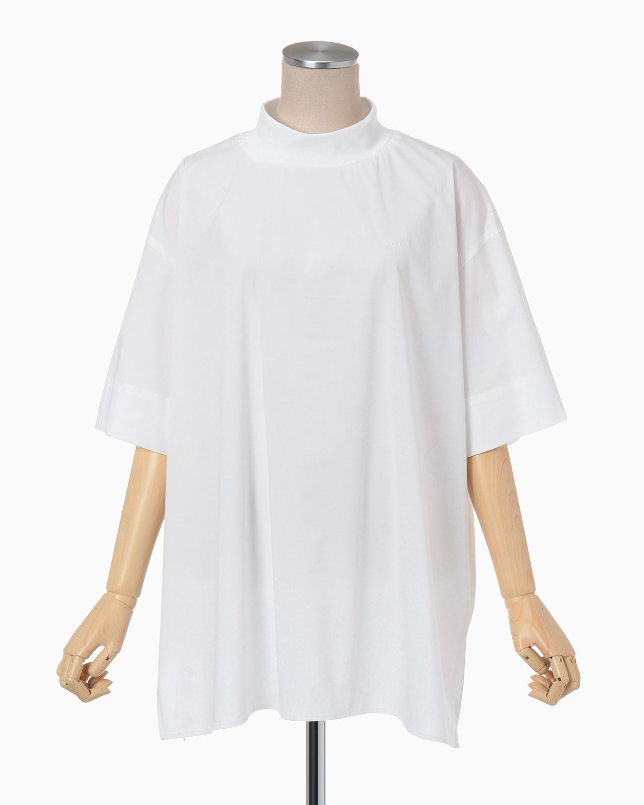 thmk Ribbed High Neck T-Shirt - white