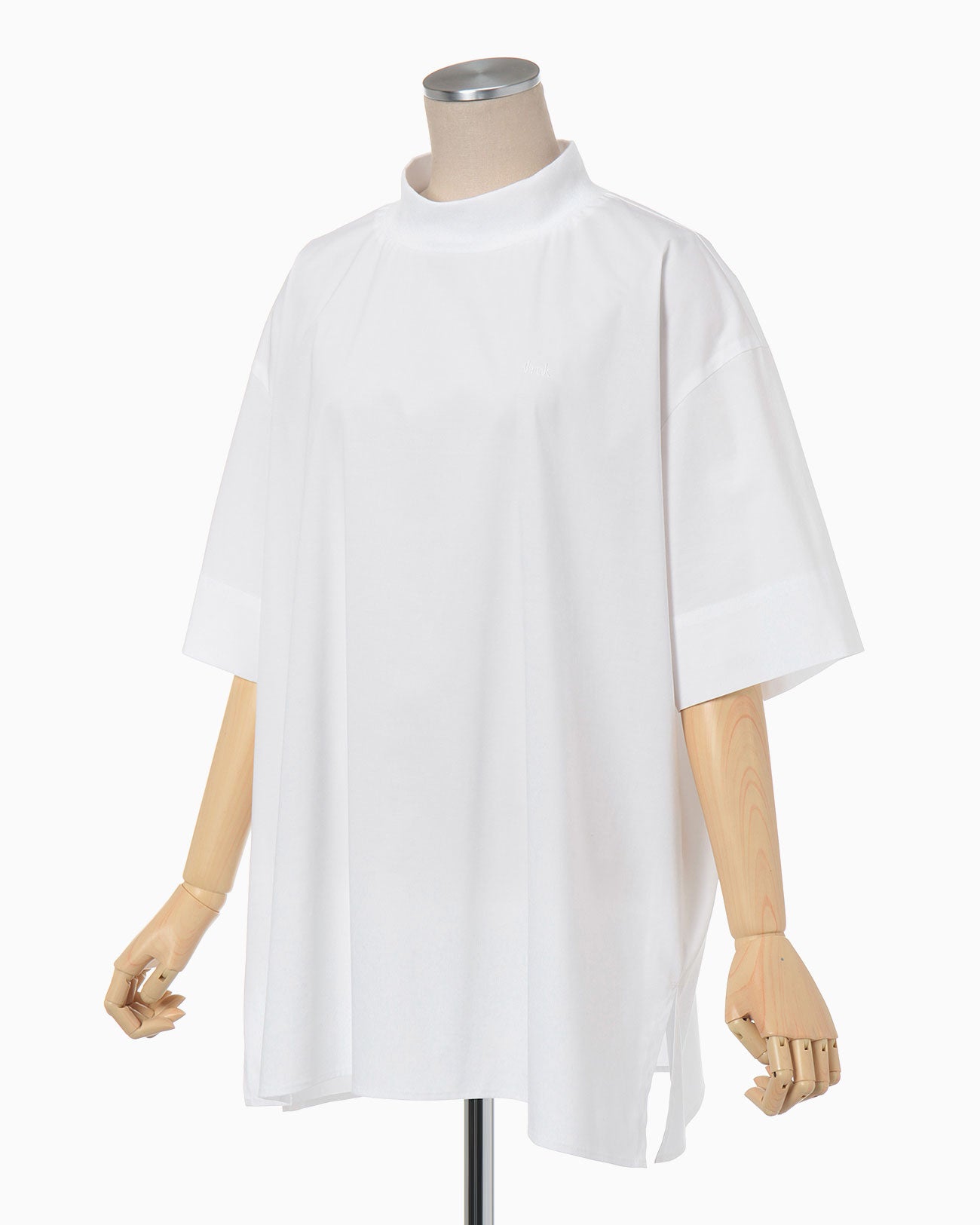 thmk Ribbed High Neck T-Shirt - white